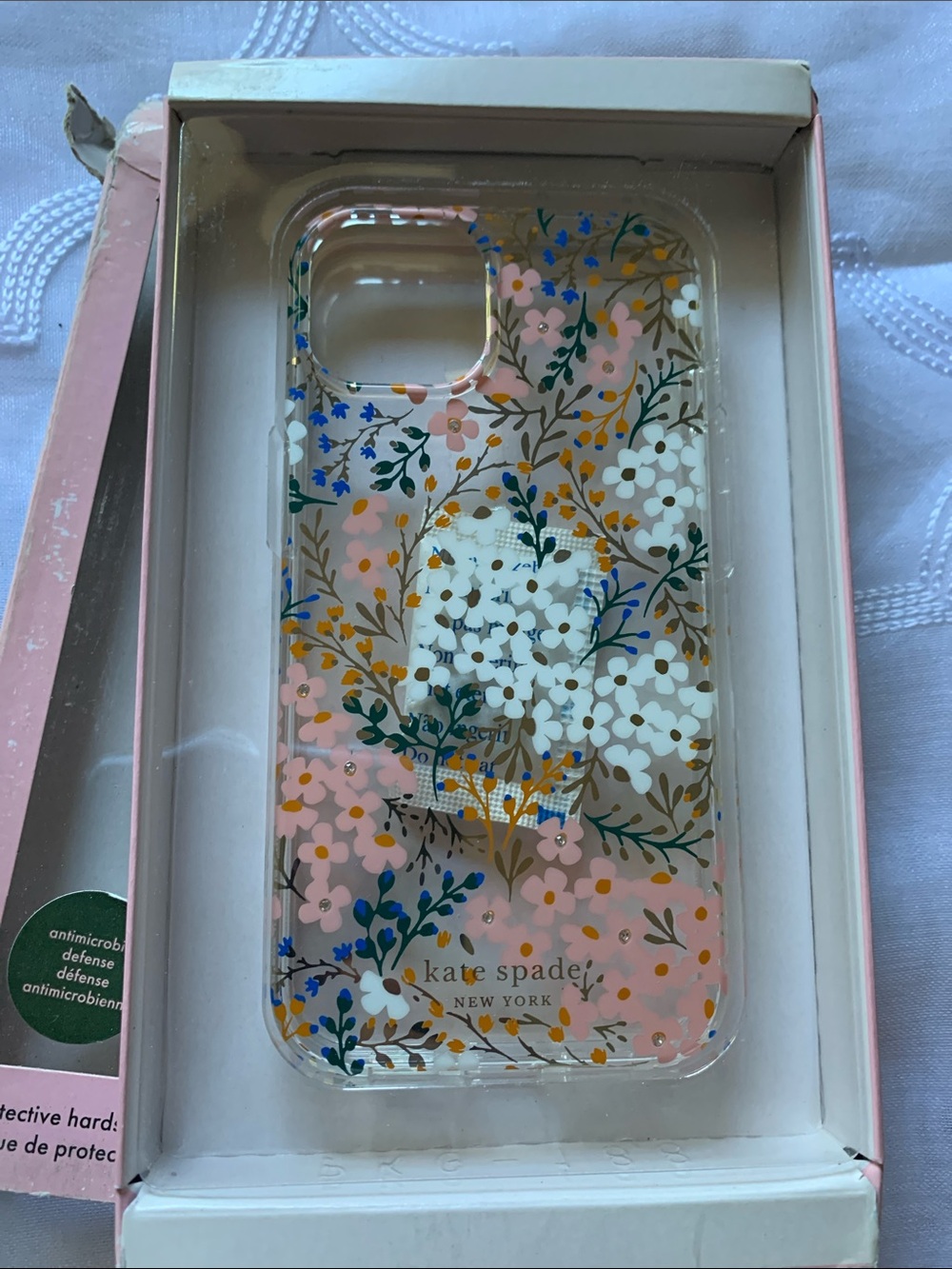 kate spade Pink Floral Clear iPhone 13 Case